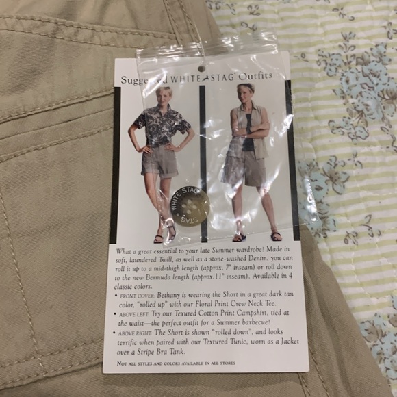 White Stag Convertible Shorts NEW Sz 6 Women’s Khaki Mid thigh or Bermuda style - Picture 4 of 11